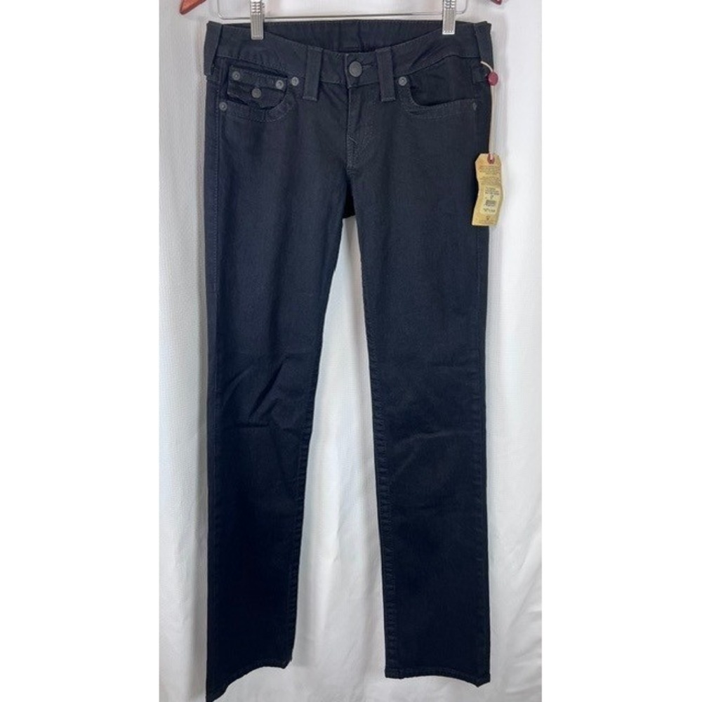 NWT True Religion Billy Core Straight Jeans Black Size 29 Made in USA Y2K VTG
